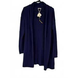 Pure Collection women's size Small 4/6 Navy Esmara long cardigan